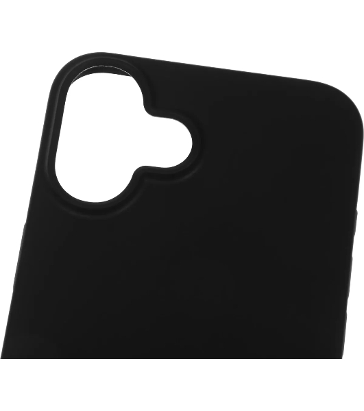 Чехол (клип-кейс) BoraSCO для Apple iPhone 16 Plus Silicone Case черный (73521)