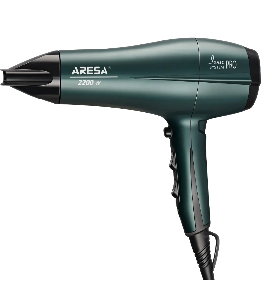 Фен ARESA AR-3218 зеленый, 2200 Вт, ионизация