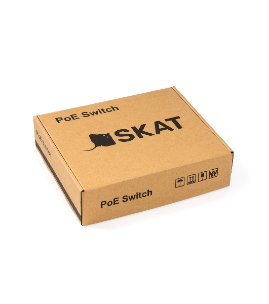 Коммутатор SKAT PoE-4E-1G PoE Plus 65Вт порты: 4-Ethernet 1-Uplink