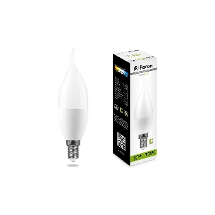 Лампа светодиодная Feron LB-770 11W 230V E14 4000K свеча на ветру