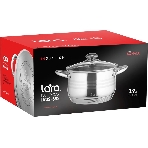 Кастрюля Lara LR02-582 SONATA 20x12,5 см, 3.9 л, нержавеющая сталь, с крышкой, фото4