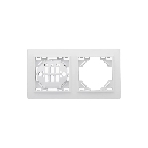 Рамка 2-м Минск горизонтальная белый Basic EKF ERM-G-302-10, фото 1