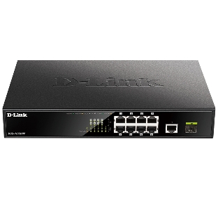 Коммутатор D-Link DGS-1010MP/A1A, 9×1 Гбит/с + 1×1 Гбит/с SFP, неуправляемый