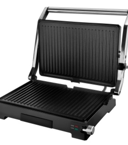 Гриль-пресс электрический BRAYER BR2005, 2000 Вт, антиприг.покр.пласт 34x23,5 см, темп 230 С,рег.выс