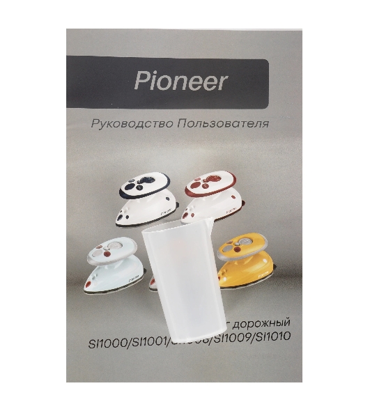Утюг Pioneer SI1001 белый/брусничный, 420 Вт, 20 г/мин, 40 мл