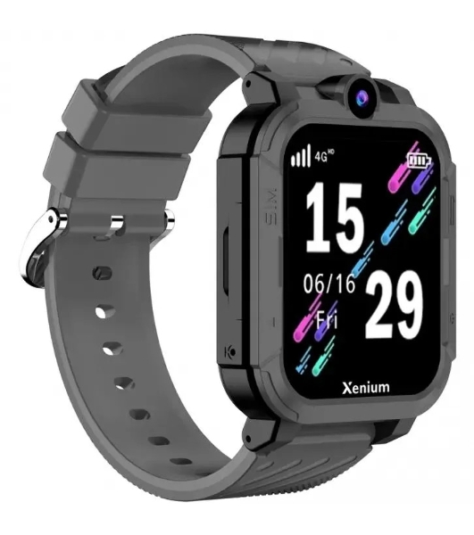 Детские умные часы Xenium W600, 1.83', IPS, LBS, Wi-Fi, IP67, темно-серый