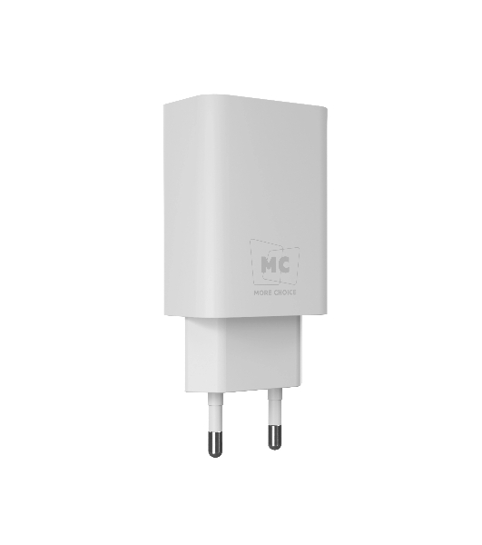 Сетевое зарядное устройство MORE CHOICE (4620202555731) NC07a СЗУ 1USB 2.0A для Type-C, белый
