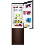 Холодильник Haier C4F740CLBGU1 коричневый двухкамерный 286/115л морозилка снизу, No Frost, фото2