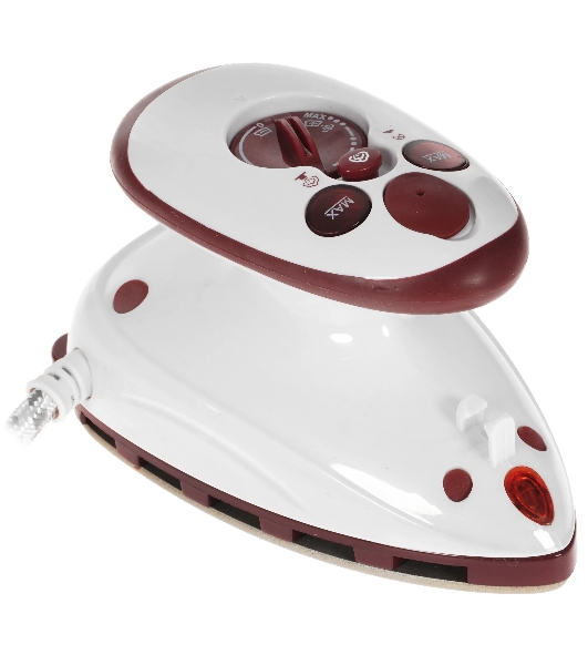 Утюг Pioneer SI1001 белый/брусничный, 420 Вт, 20 г/мин, 40 мл