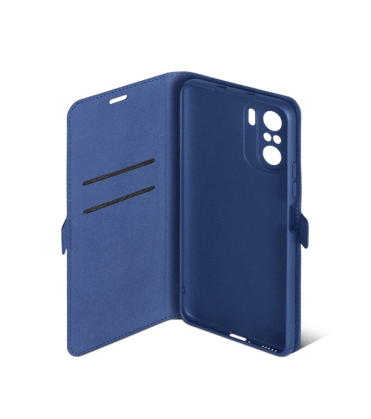 Чехол (флип-кейс) DF poFlip-04, для Xiaomi Poco F3, синий df poflip-04 (blue)