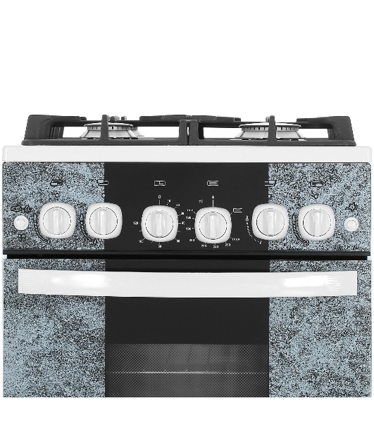 Плита газовая Gefest 5500-02 0113 мрамор, конфорок 4 шт, духовка 52 л, 50 см x 85 см x 58.5 см