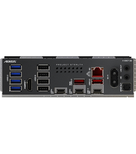 Материнская плата Gigabyte X870 AORUS STEALTH, AM5, AMD X870, 4xDDR5, 2xSATA, 4xM.2, 1xPCIe 5.0 x16, 1xPCIe 4.0 x16, 1xHDMI, 1x5Gb LAN, Wi-Fi 7, Bluetooth 5.4, 2xUSB-C 40Gbps (USB4), 1xUSB-C 10Gbps, 4xUSB-A 10Gbps, 4xUSB-A 5Gbps, 4xUSB-A 2.0, 3x3.5 мм + S/PDIF оптический, 7.1, ATX