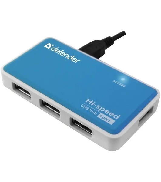 Концентратор USB Defender Quadro Power, USB, адаптер/через USB, блок питания