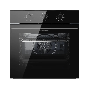 Духовой шкаф Kuppersberg HO 603 Black Glass, High-Tech, 78 л, поворотное управление, таймер, 6 режимов, макс. температура 310 градусов, энергоэффективность А, цвет черный, цвет фурнитуры черный