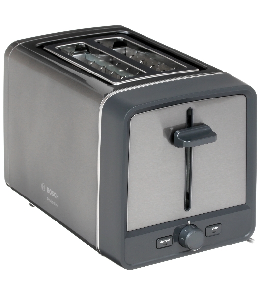 Тостер Bosch TAT5P425 нержавеющая сталь, 970 Вт, 2 слота