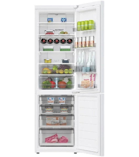 Холодильник Haier C2F637CWMVU1 белый, двухкамерный, 278/108л, морозилка снизу, No Frost