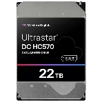 Жесткий диск серверный Western Digital 3.5'; 22Tb Ultrastar DC HC570 (WUH722222ALE6L4) SATA 6Gb/s, 7200rpm, 512MB, 4k/512e, Helium, Bulk, фото 1