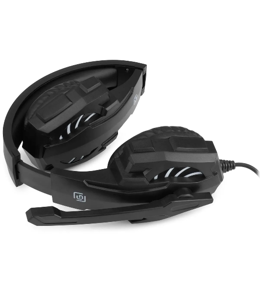 Гарнитура Oklick HS-L355G чёрный, проводная, 3.5 мм, подсветка