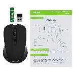 Мышь беспроводная Acer OMR010 черный, 1200 dpi, радиоканал, USB, кнопки - 3, фото7