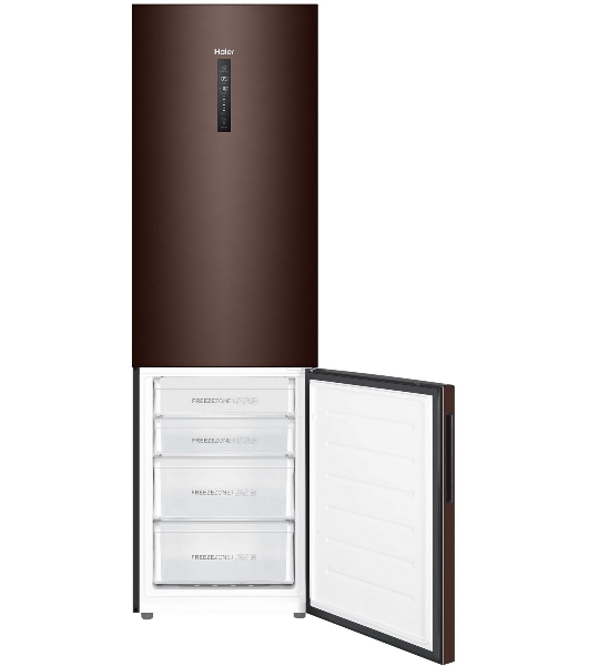 Холодильник Haier C4F740CLBGU1 коричневый двухкамерный 286/115л морозилка снизу, No Frost