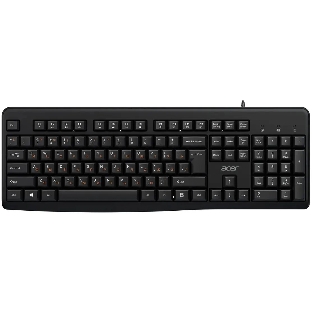 Клавиатура Acer OKW500 проводная, USB Type-A, черный