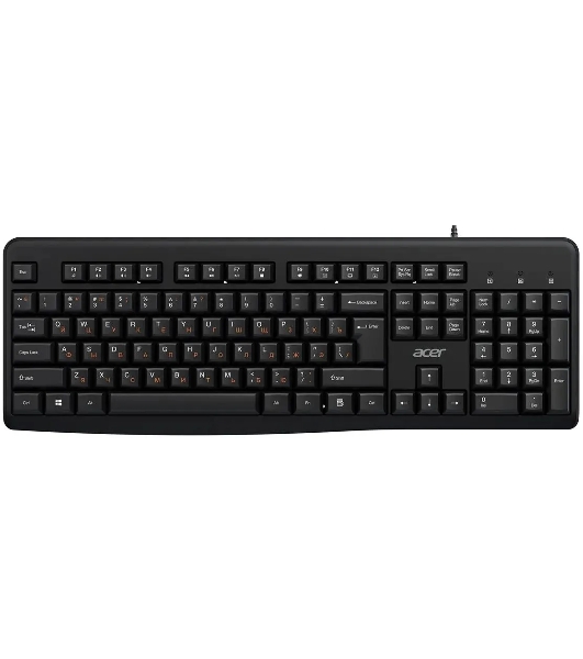 Клавиатура Acer OKW500 проводная, USB Type-A, черный