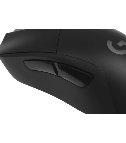 Мышь игровая Logitech G703 Lightspeed черная, сенсор 100-25600dpi (Hero25K), беспроводная 2.4GHz + USB 1,8м, 5 программируемых кнопок + колесо прокрутки, RGB-подсветка, под правую руку