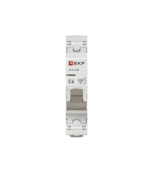 Выключатель автоматический 1п C 6А 4.5кА ВА 47-63N PROxima EKF M634106C