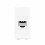 Розетка компьютерная DKC 4400691 1 модуль, Avanti 'Белое облако', RJ45 кат.6, без шторок модульная, фото 1