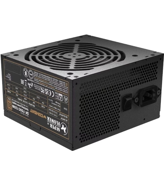 Блок питания 750Вт/Power Supply Super Flower Combat DB ATX 3.1, 750W, ATX, 120мм, 6xSATA, 3xPCI-E(6+2), 1xPCI-E 16, APFC, 80 PLUS Bronze, non-Modular