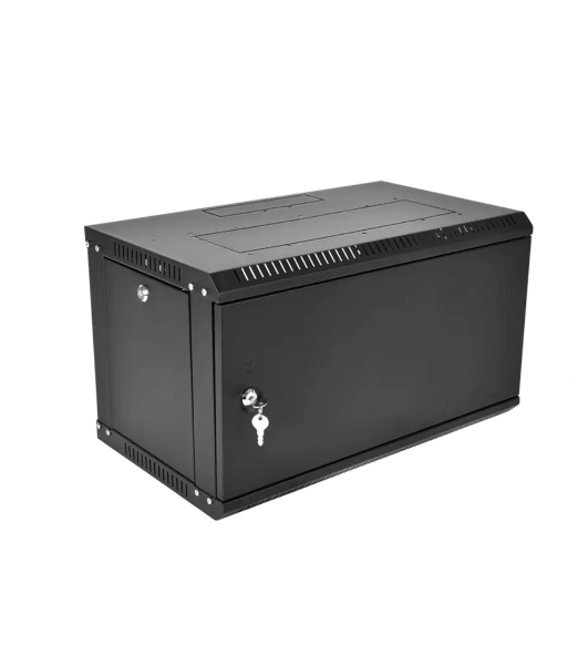 Шкаф телекоммуникационный настенный разборный ЦМО ЭКОНОМ 9U (600 x 520) дверь металл, черный (ШРН-Э-9.500.1-9005)
