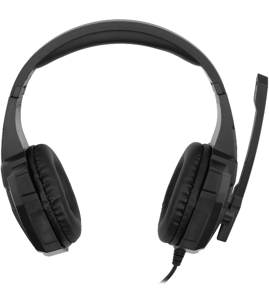 Гарнитура Oklick HS-L355G чёрный, проводная, 3.5 мм, подсветка