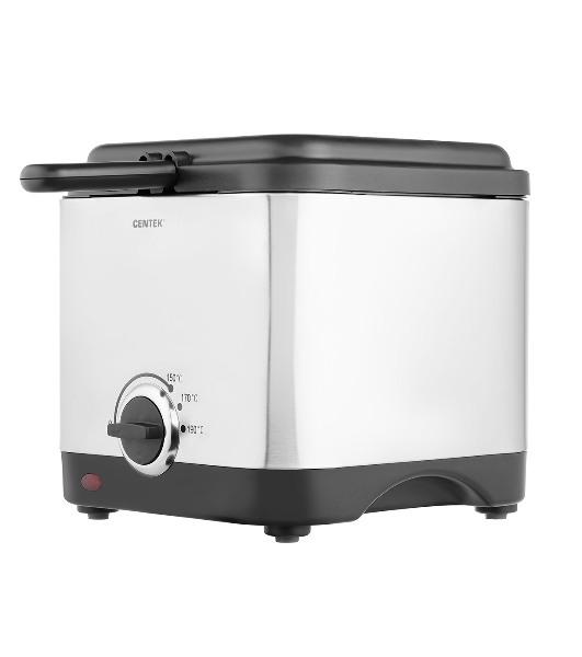 Фритюрница Centek CT-1430 серебристый, 900 Вт, 1.5 л, 0.5 кг, антипригарное покрытие