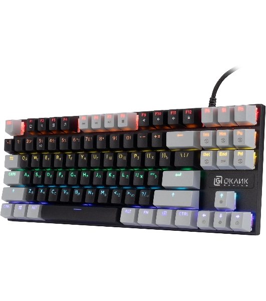 Клавиатура Oklick K600X проводная, USB Type-A, серый