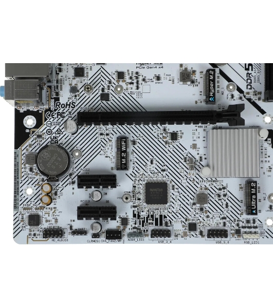 Материнская плата ASRock B760M-HDV/M.2, LGA 1700, Intel B760, 2xDDR5, 4xSATA, 2xM.2, 1xPCI-E 4.0 x16, 2xPCI-E x1, 1xDP, 1xHDMI, 1xVGA, 1x 2.5Gb LAN, 2xUSB-A 3.2 Gen 1, 3xUSB 2.0, 3x3.5 мм, 7.1, Micro-ATX