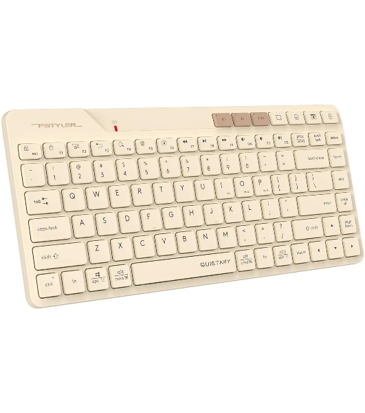 Клавиатура беспроводная A4Tech Fstyler FBK26C AS, USB, Bluetooth/Радиоканал, бежевый