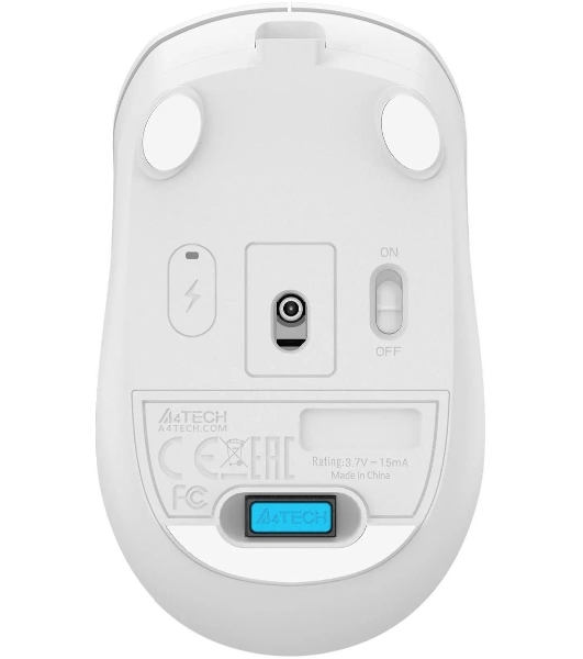 Мышь беспроводная A4Tech Fstyler FG15CS Air2 белый, 1200 dpi, радиоканал, USB, кнопки - 3