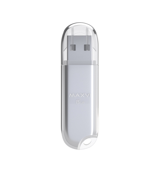 Флешка USB Maxvi P1 (FD8GBUSB20C10P1 silver), 8Gb, USB 2.0, R/W 12/5, серебристый