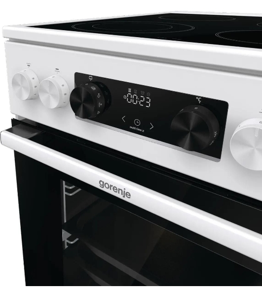 Плита электрическая Gorenje GECS5C70WA белый, конфорок 4 электрических, духовка 70 л, 50 см x 85 см x 59.4 см