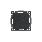 Механизм выключателя EKF EZV10-023-10 Стокгольм PROxima 2-кл. 10А, автоматические клеммы, черный, фото 1