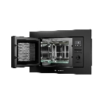 Встраиваемая микроволновая печь Kuppersberg HMW 621 B, объем 20 л, мощность 800 Вт, 5 уровней мощности, гриль, 8 автоматических программ, размораживание, кнопочное управление/утапливаемый поворотный переключатель, черный, фото4