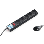 Сетевой фильтр PowerCube, PC 3м, 5р, черный граф. 10А, UPS(C14), SPG5-B3, фото 1