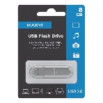 Флешка USB Maxvi P1 (FD8GBUSB20C10P1 silver), 8Gb, USB 2.0, R/W 12/5, серебристый, фото3