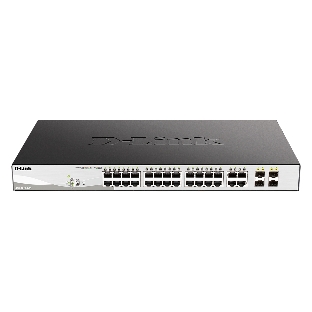 Коммутатор D-Link DGS-1210-28P/F5A, 24×1 Гбит/с + 4×1 Гбит/с Combo, настраиваемый