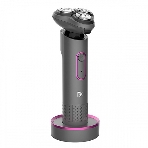 Электробритва BQ SV1008 Gray-Pink. Мощность 5 Вт/Время зарядки 90 минут/Время беспроводной работы 90 минут/Влагозащита IPX6/Электропитание 110-240 В, 50-60 Гц/Ротационная головка бритвы/Мощный мотор/Индикатор заряда батареи/Портативная база для подзарядки/3 насадки в комплекте', фото 1