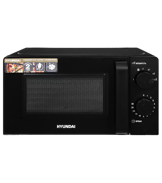 Микроволновая печь Hyundai HYM-M2039 черный, 20 л, 700 Вт, переключатели - поворотный механизм