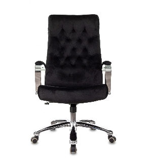Кресло руководителя Бюрократ T-9928SL Fabric черный Italia Black, крестов. металл хром