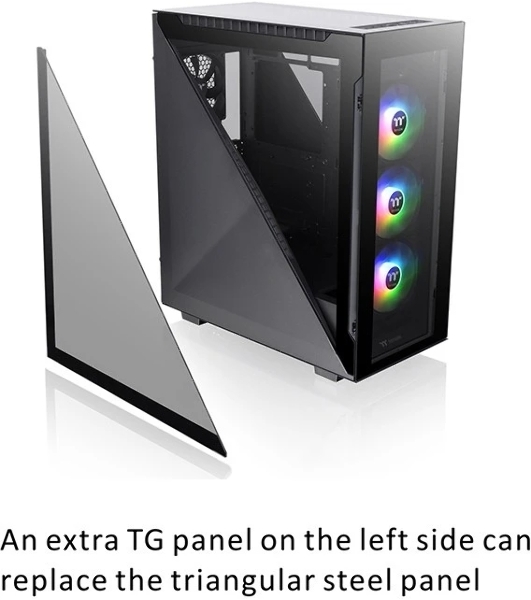 Компьютерный корпус Thermaltake Divider 500 TG ARGb CA-1T4-00M1WN-01 Black/Win/SPCC/Tempered Glass*4/120мм ARGb Fan*3/120мм Standard Fan*1 (527880)