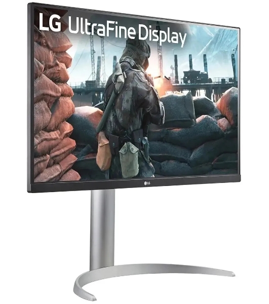 Монитор 27' LG UltraFine 27UP650K-W IPS 3840x2160, 60 Гц, 5 мс, 16:9, 400 кд/м², 2xHDMI 2.0, DP 1.4, 3.5 мм, черный/серебристый