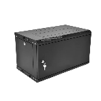 Шкаф телекоммуникационный настенный разборный ЦМО ЭКОНОМ 6U (600 x 650) дверь металл, черный (ШРН-Э-6.650.1-9005), фото 1